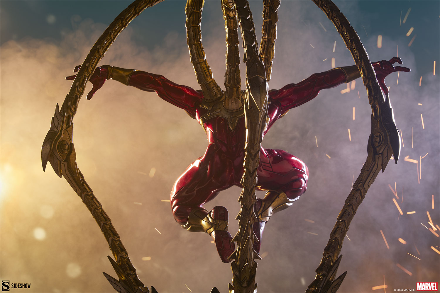 Sideshow:27寸 Marvel漫威 - IRON SPIDER 钢铁蜘蛛侠 雕像