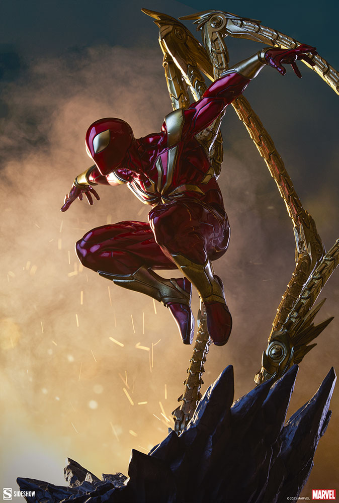 Sideshow:27寸 Marvel漫威 - IRON SPIDER 钢铁蜘蛛侠 雕像