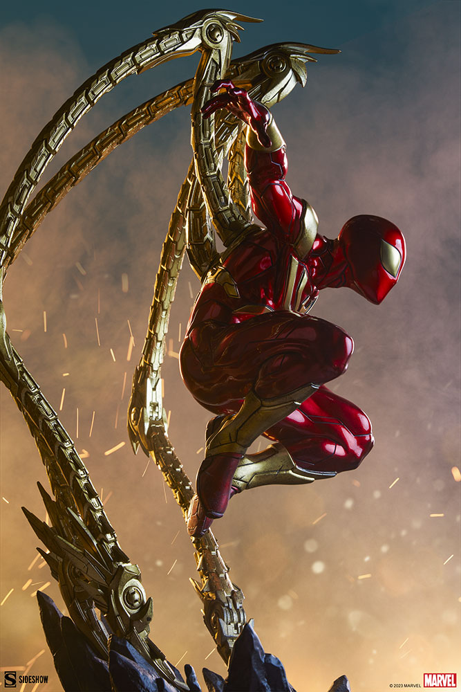 Sideshow:27寸 Marvel漫威 - IRON SPIDER 钢铁蜘蛛侠 雕像