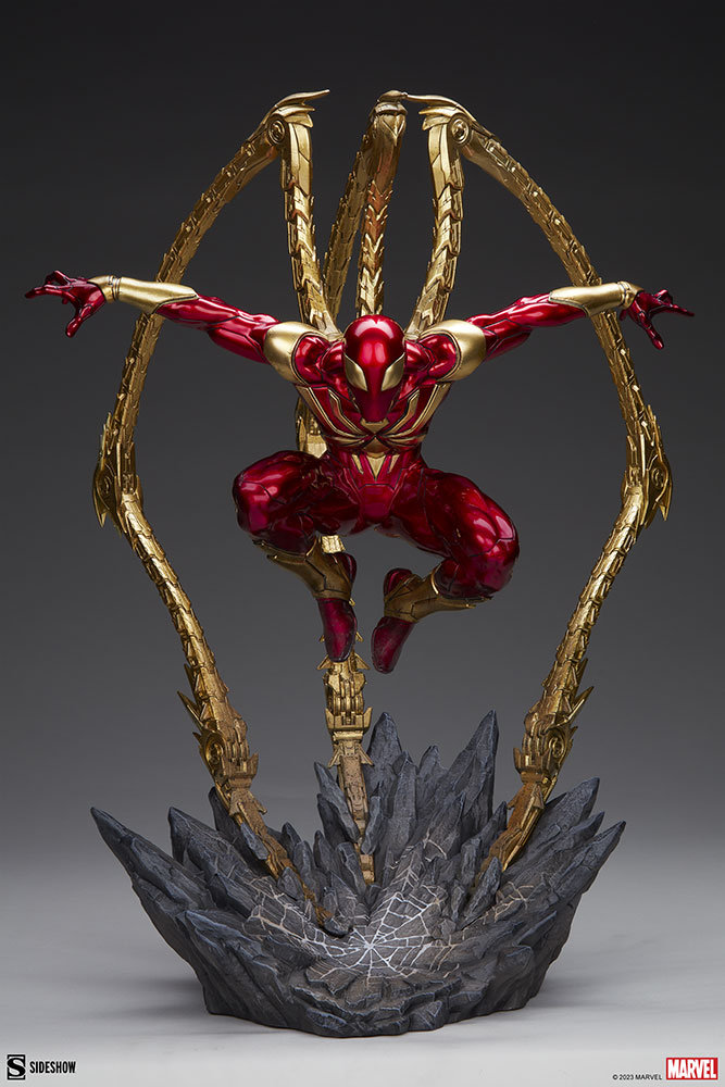 Sideshow:27寸 Marvel漫威 - IRON SPIDER 钢铁蜘蛛侠 雕像