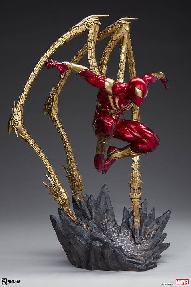 Sideshow:27寸 Marvel漫威 - IRON SPIDER 钢铁蜘蛛侠 雕像
