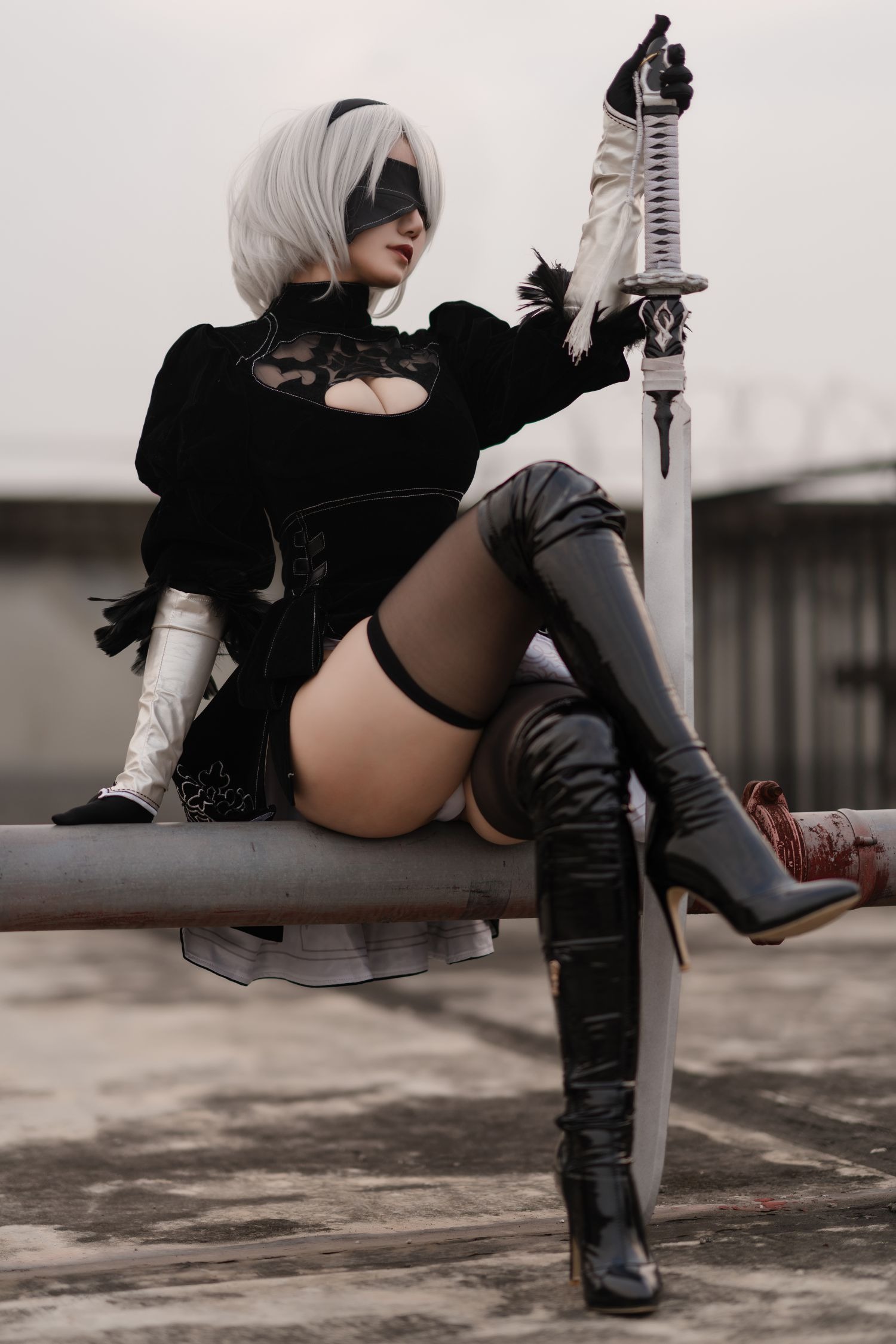 黑丝长刀 大胸大腿-小仓千代w 2B COSPLAY