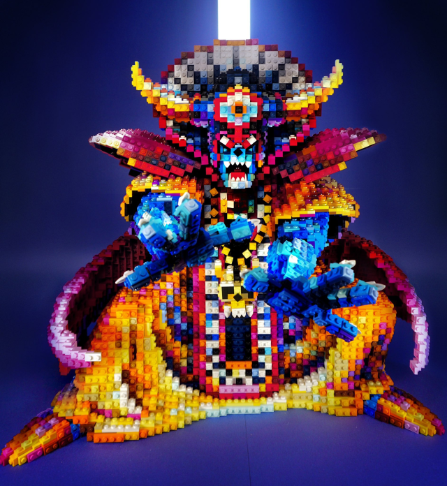 点阵图?不,是乐高!日本推主用乐高拼凑出《勇者斗恶龙3》大魔王佐玛,光是一看膝盖就要落地!