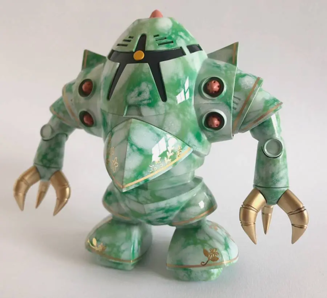 推主制作《机动战士钢弹》索克翡翠大理石涂装作品 网友赞 : 简直就是艺术品!