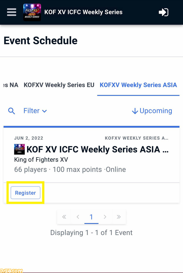 从一开始就说明如何参加SNK官方在线锦标赛“KOF XV ICFC Weekly Series”
