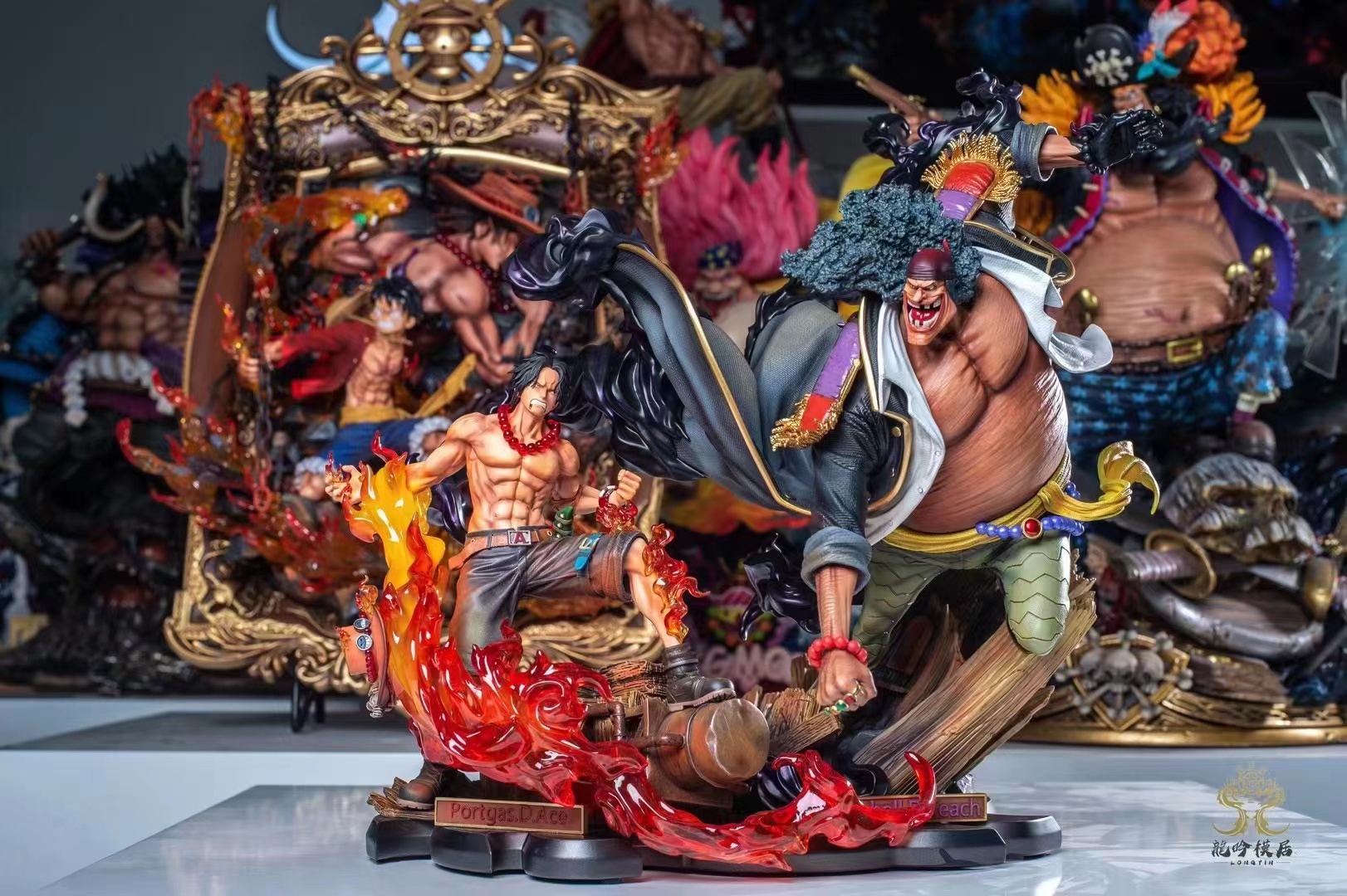 集美殿堂:《波特夹斯.D.艾斯 VS 马歇尔.D.提奇》航海王 正版授权 限量雕像